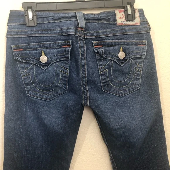 TRUE RELIGION Womens 28 Boot Cut Jeans Becky Medium Wash (altered, shortened) - Picture 11 of 16